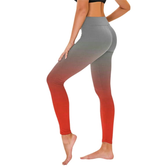 TOWED22 Pantalon de Yoga Taille Haute Chaud Collants d'Hiver Leggings pour Femmes par Temps Froid Poches with (Rouge, XL)