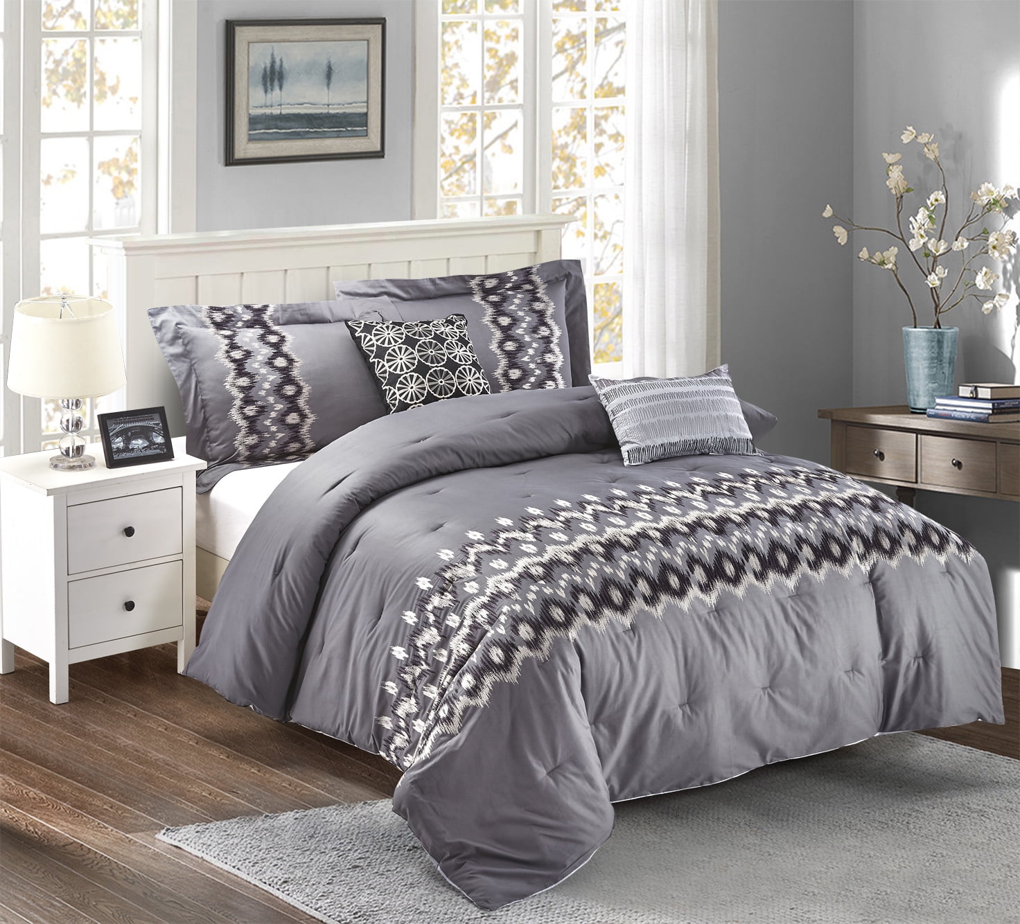 Bahama 5 PC Comforter Set 300 Thread Count Egyptian Cotton Breathable