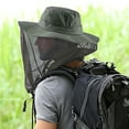 thumbnail image 3 of Anti-Mosquito Mask Hat Net Mesh Head Face Protector, IC ICLOVER Insect Bee Mosquito Bug Resistant Sun Hat Safari Hat Without UV Protection for Travel Camping Pasture, Green, 3 of 9