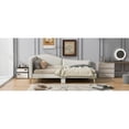 thumbnail image 6 of Beige Daybed With Headboard, Armrest And Frame - Comfortable Sleep Linen Solid Leg Framework Stylish Choice, 6 of 7