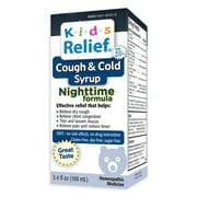 Kids Relief Cough & Cold Syrup Nighttime Formula for Kids 0-12 Years