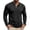 Black, variant on hoksml Men's Henley Crew Neck Long Sleeve T Shirt Contrast Stitch Chest Pocket Slim Stretch Top for Outdoor Work Daily Casual Wear