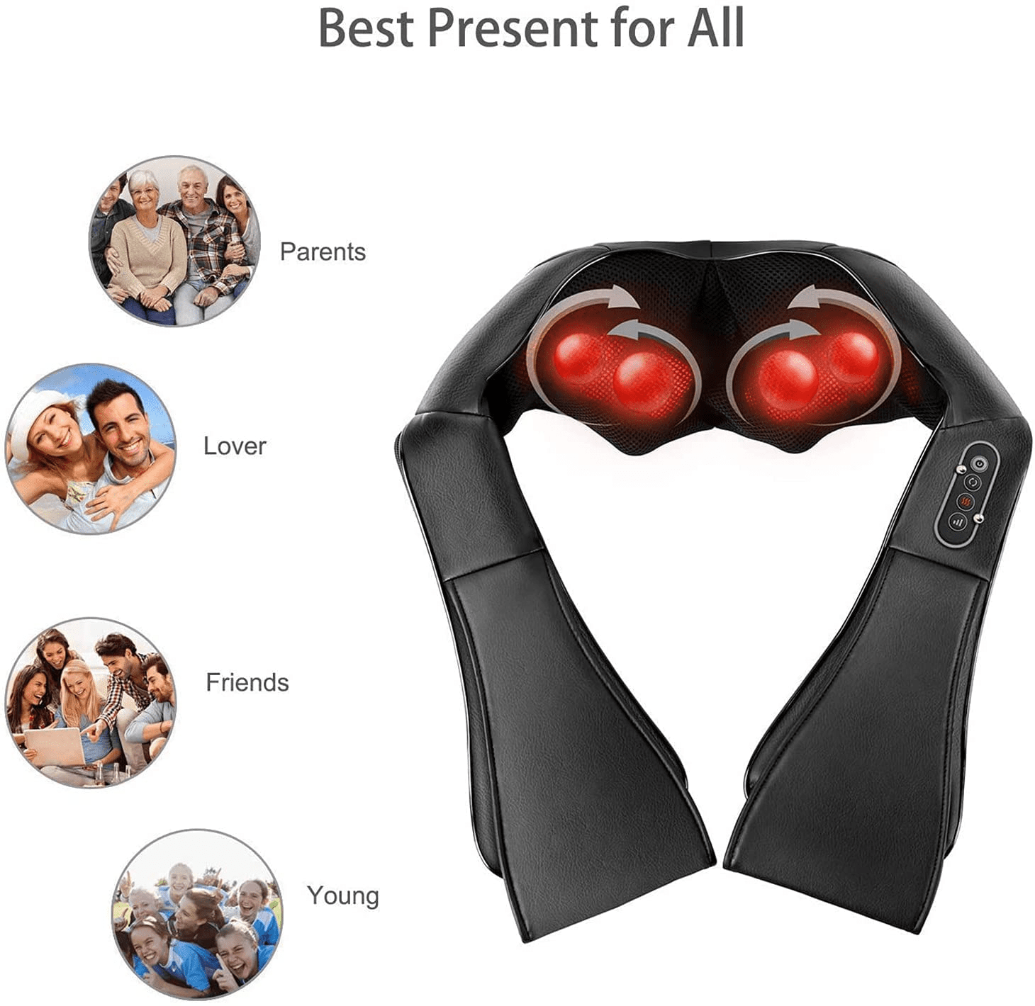 New Neck Massager Shoulder With Heat For Pain Relief Deep Tissue Electric  Kneading Massager Health Supplies - CJdropshipping