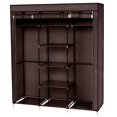 thumbnail image 2 of GoDecor Armoire Garde-Robe Portable Organisateur de Rangement pour Vêtements avec Étagères en Métal Brun Foncé, 2 of 6