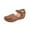 Brown, variant on Utoimkio Women's Wedge Sandals Summer Flat Beach Sandals for Women Non-Slip Hollow Closed Toe Sandals Vintage Platform Dressy Wedges