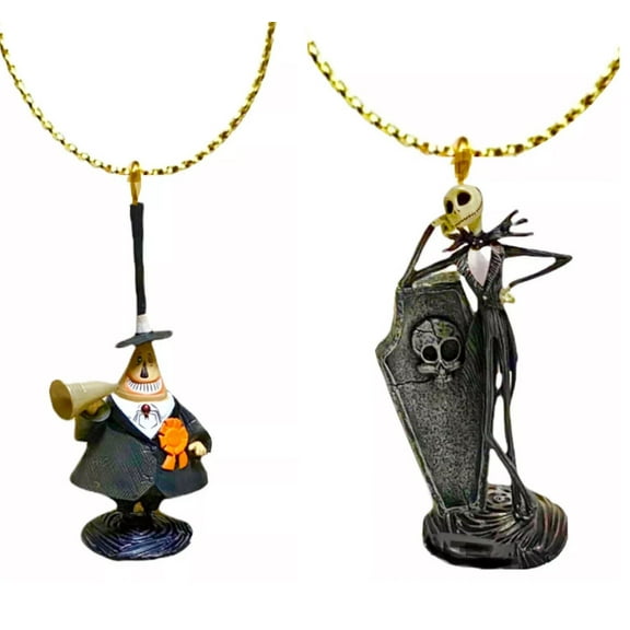 Nightmare Before Christmas Mayor & Jack Ornament Figure Figurine Pvc Charm New
