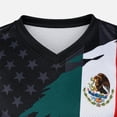 thumbnail image 6 of 2026 Mexico Soccer Jersey for Men, V Neck Short Sleeve Breathable Football Fan T Shirt, 6 of 6
