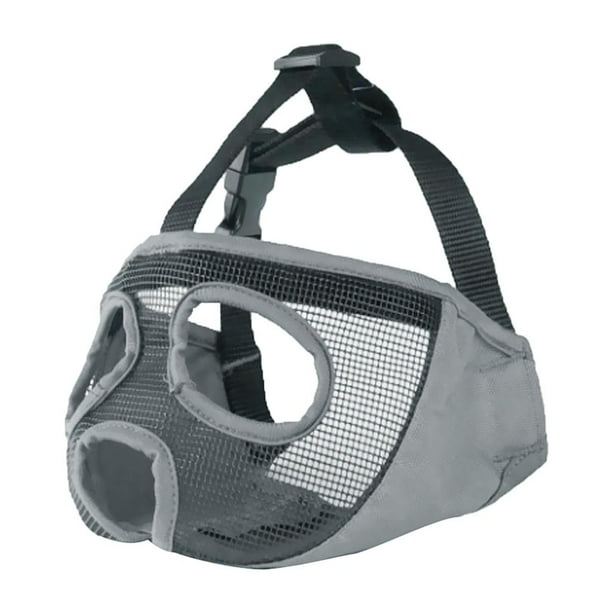 Hocico de perro de hocico corto de ajustable de malla transpirable Gray M