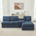 thumbnail image 6 of Homefun 107.9" Modular Cloud Sectional Sofa Double Layer Plush Cushion Storage Pockets Space Saving Living Room Apartment Furniture, 6 of 9
