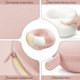 thumbnail image 4 of Almohada cervical de viaje Urnexttour para coche, espuma viscoelástica, rosa, 4 of 6