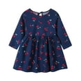 thumbnail image 2 of Esaierr Baby Girls Floral Dress for Toddler Crewneck Dress Long Sleeve Printed Dress Autumn Dress for 1-6Y, 2 of 5
