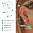 thumbnail image 5 of ChicSilver Huggie Earrings for Women 10MM White Gold Plated Hoop Earrings for Women Hypoallergenic Earrings, 5 of 10