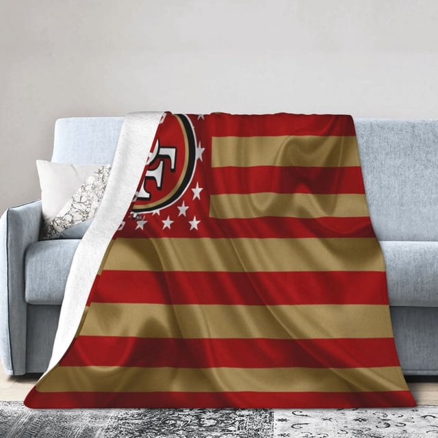 Manta de microfibra ultrasuave de los San Francisco 49ers, manta de microfibra de lujo para todas las estaciones, cálida para ropa de cama, sofá y viajes.