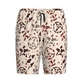 thumbnail image 6 of Daiia Cow Spots And Peace Mens Woven Stretch Pajama Short,Short Pajama Pants-Medium, 6 of 7