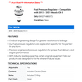 thumbnail image 2 of Fuel Pressure Regulator - Compatible with 2013 - 2021 Mazda CX-5 2014 2015 2016 2017 2018 2019 2020, 2 of 2