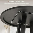 thumbnail image 4 of Dining Table for 4-6, 47 Inch Round Dining Table, Farmhouse Circle Kitchen Table for Dining Room, Kitchen, Living Room, Black(Table Only), 4 of 9