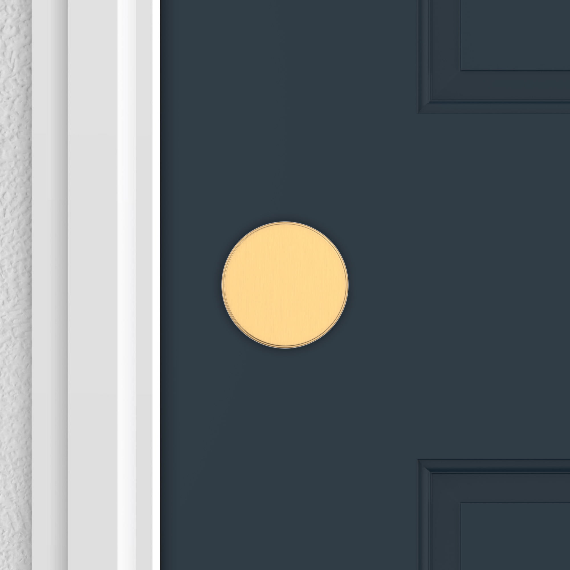 Baldwin Reserve Psconcrr141 Passage Contemporary Knob with Contemporary Round Rose Bright Nickel Finish