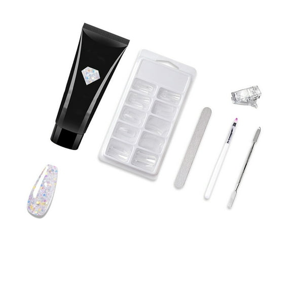 Nail Extension Gel Set Nail Gel Kit Gel Tips Professional Starter Nails Starter Set Professional Kit Nail Manicure Salon Set for Beginners Type1