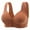 Brown, variant on Bras For Women Solid Color Standard Straps Front Closure Sleep Large Size Bralette Comfortable Stretch Female Sport Underwear Brassiere Brown