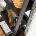 thumbnail image 3 of Walker Edison BS55LDBL 55 in. Wood Ladder Bookshelf - Black, 3 of 4