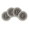 thumbnail image 2 of Thirstystone Absorbant Monogramme Grès Coaster Set, Lettre P, 2 of 6