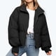 thumbnail image 2 of Abrigos de invierno para mujer, cárdigan de cuello alto sólido a la moda, chaqueta de plumón, abrigo acolchado Odeerbi ODB-3, 2 of 9