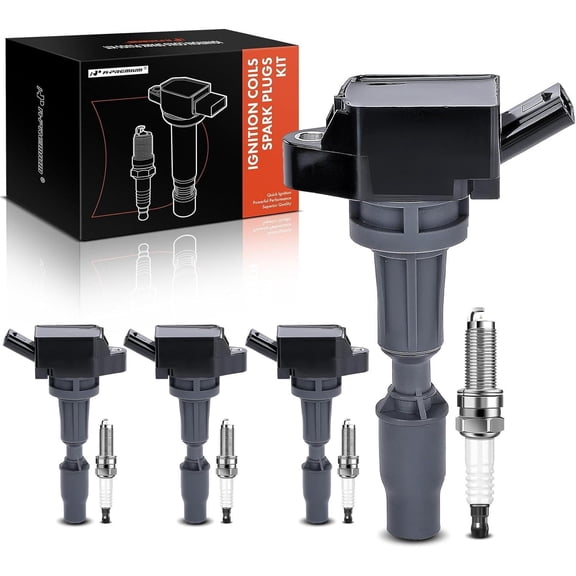 A-Premium Set of 4 Ignition Coil Pack and Iridium Spark Plugs Compatible with Hyundai Sonata 2015-2019, Santa Fe Sport 2016-2018, Tucson 2018-2020 & Kia Optima 2016-2020, Sorento, Sportage, Rondo