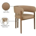 thumbnail image 2 of Meridian Furniture Gideon Tan Vegan Leather Dining Chair (Set of 2), 2 of 8