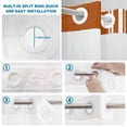 thumbnail image 4 of No Hook Shower Curtain, Vintage Orange Striped Shower Curtains for Bathroom with See Through Top Window, Farmhouse White Stripes Aesthetics Waterproof & Washable Bath Curtain Extra Long 72"x84", 4 of 8