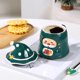 thumbnail image 5 of Taza de Cerámica Anime de Papá Noel onlyliua con Tapa y cuchara regalo de Navidad, 5 of 6