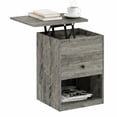 thumbnail image 2 of Furinno JENSEN Night Stand, Lift-Top Nightstand with Drawer, Bedside Table, End Table, Side Table with Storage Shelf, Knob Handle Drawer, for Bedroom, Living Room, Grey Oak, 2 of 10