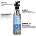 thumbnail image 3 of Yayeee 20oz Insulated Water Bottle Double Wall Stainless Steel with Flip Straw Lid, Sea Window, 3 of 7