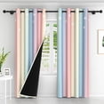 thumbnail image 2 of Lfeey Blackout Curtains for Kids Bedroom, Set of 2, Mix Color , 42x72 inches, 2 of 6