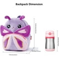 thumbnail image 5 of Nice Choice Cute Toddler Backpack Preschool Bag Soft Plush Animal Cartoon Mini Travel Bag for Baby Girl Boy 2-6 Years(Purple Butterfly), 5 of 7