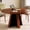 Walnut, variant on Laisnet 47" Round Dining Table for 6, Modern Wooden Dinner Table for Kitchen Living Room, Black