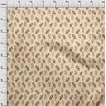 thumbnail image 3 of oneOone Polyester Lycra Light Yellow Fabric Floral Block Sewing Material Printed Fabric By The Yard 56 Inches Wide, 3 of 4
