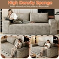 thumbnail image 2 of 71" Corduroy Loveseat Sofa, 3-Seater Cloud Couch, Boneless Sofa in a Box with Deep Seat Memory Foam, No Assembly Required,Camel, 2 of 9