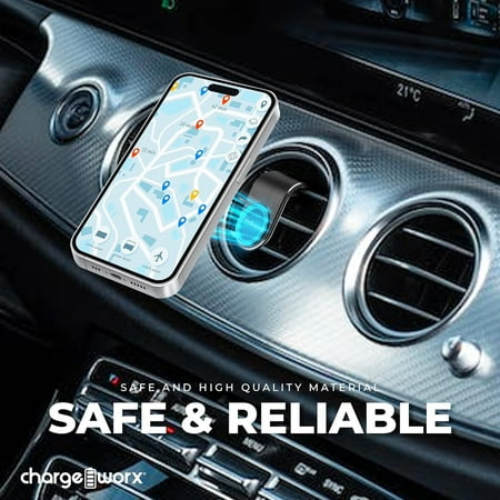 Chargeworx - Magnetic Vent Mount for Most Cell Phones - Black