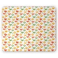 thumbnail image 1 of Valentine Mouse Pad, Continuous Colorful Pattern Irregular Hatched Hearts, Rectangle Non-Slip Rubber Mousepad, Marigold Pistachio Green, by Ambesonne, 1 of 2