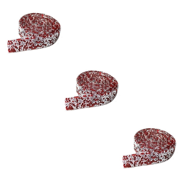 Naiovety Pegatinas ostentosas, cadena de diamantes de imitación con purpurina, decoración de cristal de resina, cuentas de decoración, adhesivo de Type1 NO1 Naiovety CBP333761