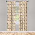 thumbnail image 3 of Ambesonne Cartoon Animal Curtains, Forest Life, Pair of 28"x63", Multicolor, 3 of 5