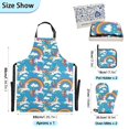 thumbnail image 3 of Unicorn Rainbow Cloud Star 5 Pcs Kitchen Set Heat Resistant Oven Mitts and Non-Slip Pot Holders with Adjustable Cooking Apron, 3 of 6