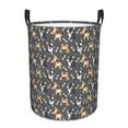 thumbnail image 6 of Lsque Bulldog And BONES pattern Laundry Hamper Basket, Tall Woven Rope Hamper Basket for Clothes, Lightweight Storage Basket, Collapsible Waterproof-Medium, 6 of 8