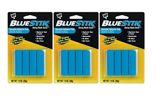 Blue Stik Reuse Putty DAP 1201 replaces tacks & tape hang posters & photos 12PK 