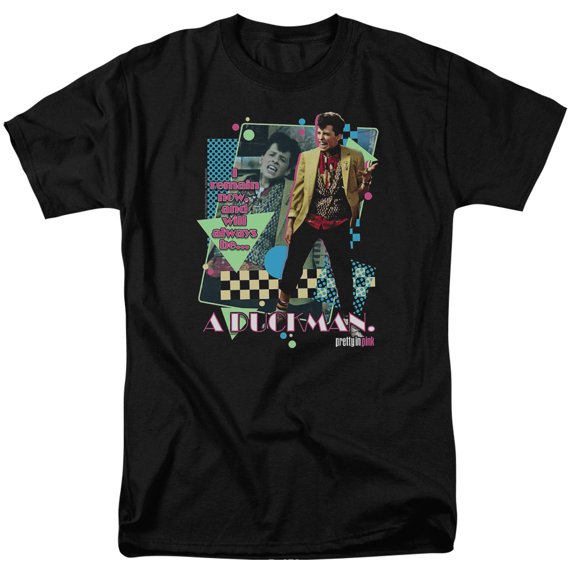 Pretty In Pink A Duckman Adult 18/1 T-Shirt Black