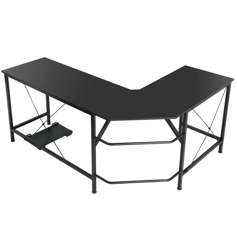 ZENSTYLE L-Shaped Desk, Corner Computer Gaming Table, Home Office, Black, Metal, 520lbs Capacity - Walmart.com ZENSTYLE L-Shaped Desk, Corner Computer Gaming Table, Home Office, Black, Metal, 520lbs Capacity - Walmart.com