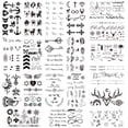 thumbnail image 2 of Adhesivo temporal para tatuajes Glaryyears, negro, 20 hojas, 2 of 4