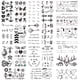 thumbnail image 2 of Adhesivo temporal para tatuajes Glaryyears, negro, 20 hojas, 2 of 4