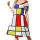 thumbnail image 1 of Vestido sin mangas Mondrian #58 vestido de verano mono de verano para mujer Vestido, 1 of 8