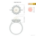 thumbnail image 4 of ANGARA Princess Diana Inspired Freshwater Cultured Pearl Ring in 14K White Gold for Women | June Birthstone, Birthday, Anniversary, Jewelry Gift for Women | Pearl Ring, 4 of 8